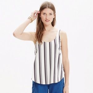 Singlet Side-Slit Striped Tank